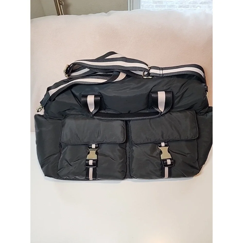 Tommy‎ Bahama Black Duffle Weekender Tote Bag Padded Travel Gym